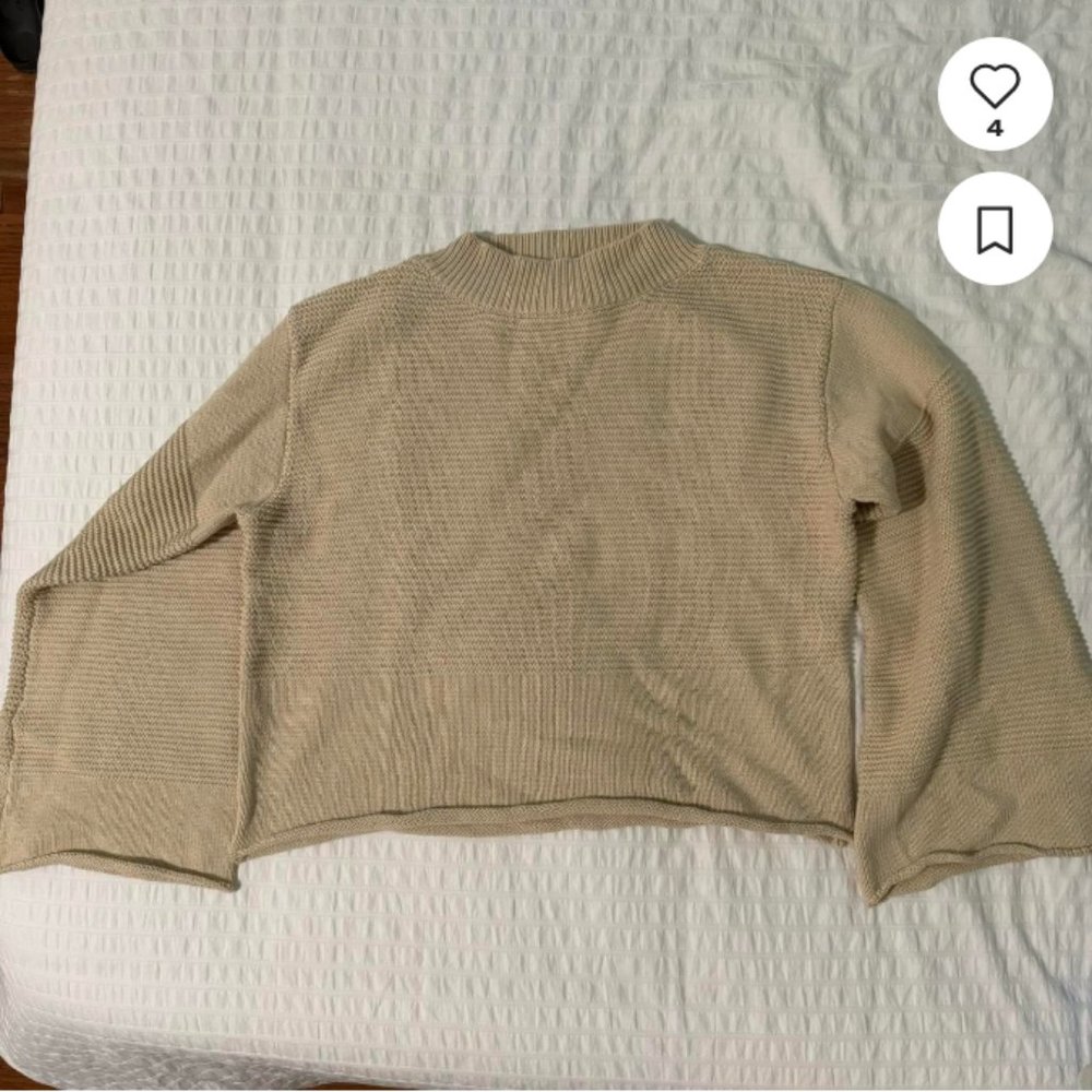 cropped boxy knit sweater